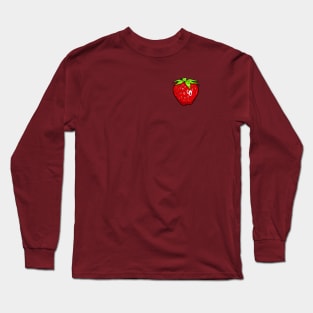 Strawberry BADGE Small Left Breast Logo Long Sleeve T-Shirt